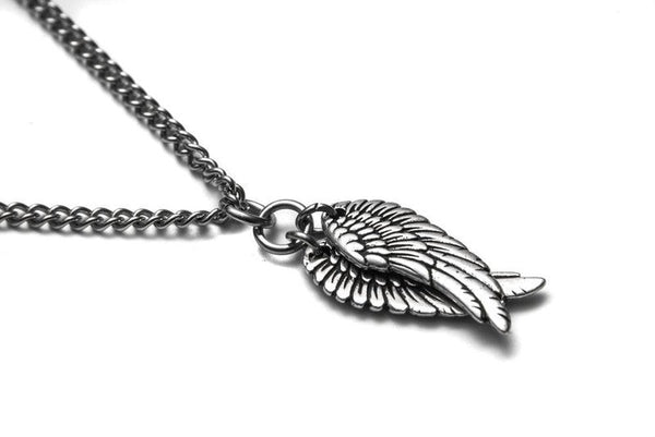Collier Angel aile pendentif -santa muerte