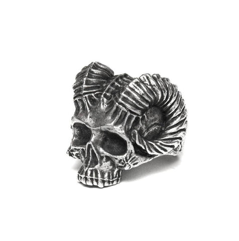 Bague Diablo tête de mort massive et lourde -santa muerte