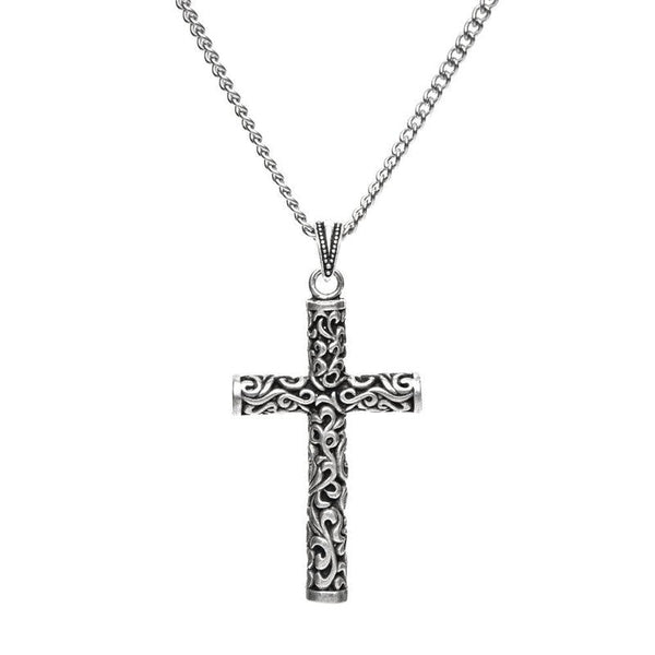 Collier Cruz de Quesada pendentif croix baroque -santa muerte