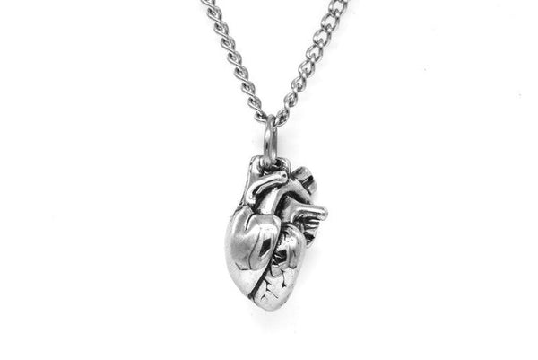 Collier El Corazon coeur pendentif anatomique -santa muerte