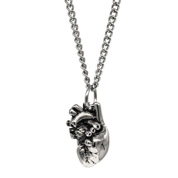 Collier El Corazon coeur pendentif anatomique -santa muerte
